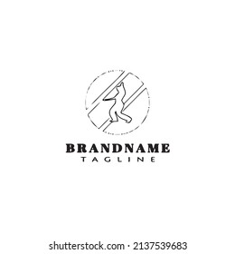 dance logo cartoon design template icon black modern vector illustration