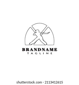 dance logo design template icon black modern isolated vector illustration