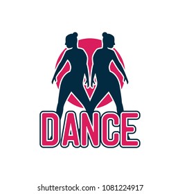 dance logo for dance school, dance studio. vector illustration