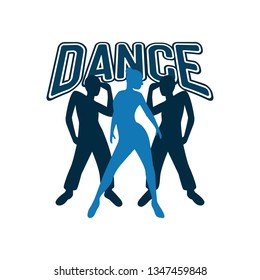 dance logo for dance school, dance studio. vector illustration