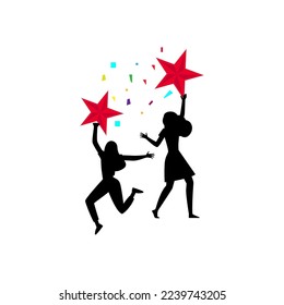 dance logo for dance school, dance studio. vector illustration.EPS 10