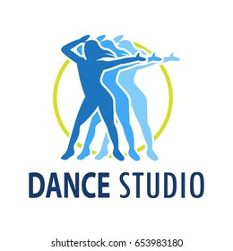 Dance Logo For Dance School, Dance Studio. Vector Illustration