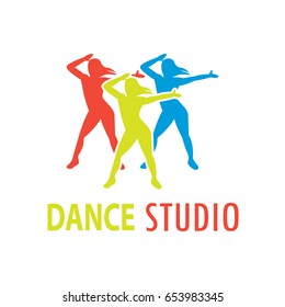 dance logo for dance school, dance studio. vector illustration
