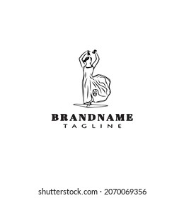 dance logo template icon modern vector illustration