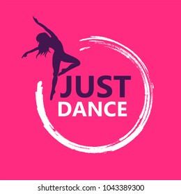 Dance logo vector design symbol