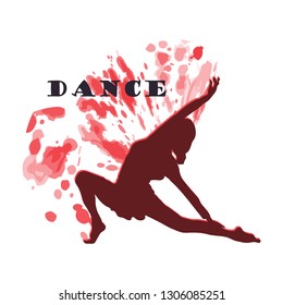 Dance logo vector design symbol