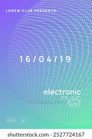 Dance Magazine. Party Flyer. Green Sound Background. Festival Invite. Pink Techno Banner. Night Club Concert Template. Electronic Radio Invitation. Violet Dance Magazine