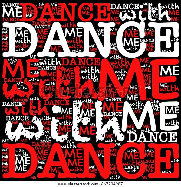 Dance Me Words Illustration Vector Stock Vector Royalty Free