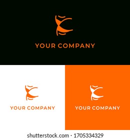 dance minimalist modern logo tamplate vector