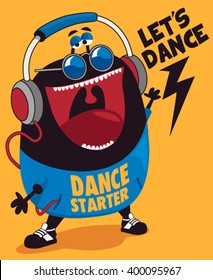 dance monster vector design