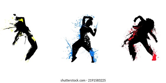 dance move vector art colorful