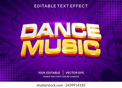 dance music 3D text effect template