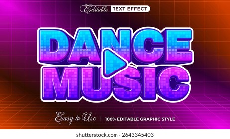 dance music - Editable Text Effect, Font Style
