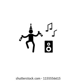 dance to music icon. Element of party icon for mobile concept and web apps. Detailed dance to music icon can be used for web and mobile
