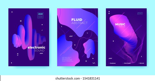 Dance Music Poster. Abstract Gradient Shape. Disco Club Flyer. Neon Flow Shape. Pink House Music Poster. Purple Abstract Gradient Blend. Night 3d Banner. Dj Invitation. Techno Music Poster.
