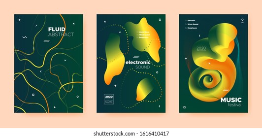 Dance Music Poster. Abstract Gradient Blend. Disco Club Event. Dj Party. Yellow Trance Music Poster. Orange Wave Gradient Blend. Disco 3d Banner. Dj Sound. Techno Music Poster.