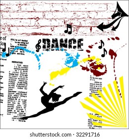 dance and music vector illustration