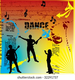 dance and music vector illustration