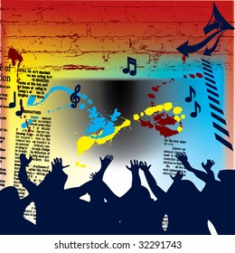 dance and music vector illustration