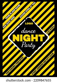 Dance Night Party Poster Flyer Social Media Post Template Design