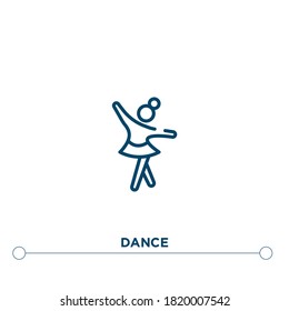 dance outline vector icon. simple element illustration. dance outline icon from editable entertainment concept. can be used for web and mobile
