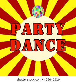 Dance party badges logos and labels Neon for any use, for example for branding parties