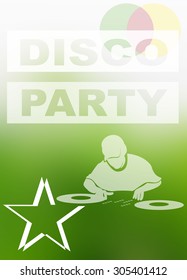 Dance party, dj battle design with place for text.