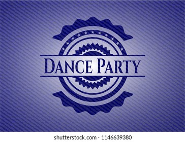 Dance Party emblem with jean texture