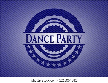 Dance Party emblem with jean texture