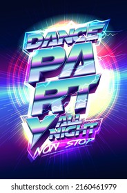 Tanzparty-Flyer, Webbanner oder Plakatdesign-Vorlage, Vektorgrafik