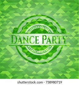 Dance Party green mosaic emblem