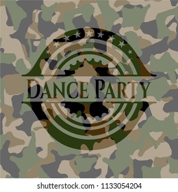 Dance Party on camo texture