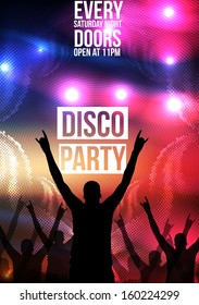 Dance Party Poster Background Template - Vector Illustration