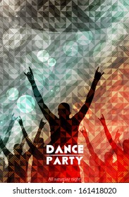 Dance Party Poster Background Template - Vector Illustration