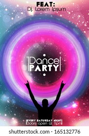 Dance Party Poster Background Template - Vector Illustration