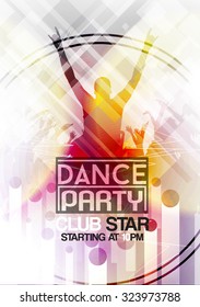 Dance Party Poster Background Template - Vector Illustration