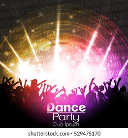 Dance Party Poster Background - Vector Illustration