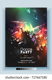 Dance Party Poster Template - Vector Illustration