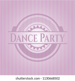 Dance Party realistic pink emblem