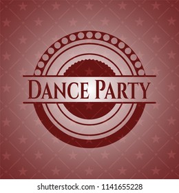 Dance Party red emblem. Vintage.