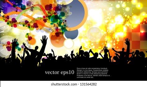 Dance party. Vector