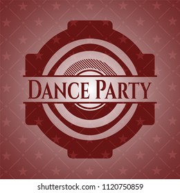 Dance Party vintage red emblem