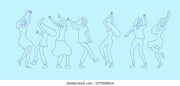 dance people background for party illustration, vector in eps10