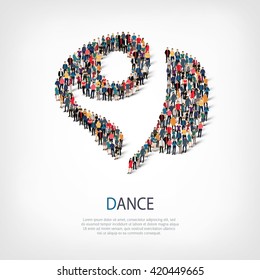dance people sign 3d