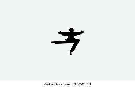 Dance person vector logo design