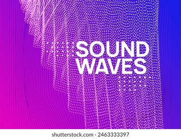 Dance Poster. Violet Discotheque Set. Party Magazine. Pink Techno Event. Trance Invite. Soundwave Beat Invitation. Sound Concert Template. Green Dance Poster