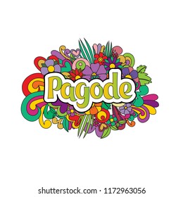 Dance Samba pagode. Background with abstract bright colors. Vector illustration.
