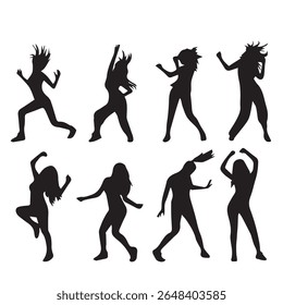 Dance Shadows alphabet vector design