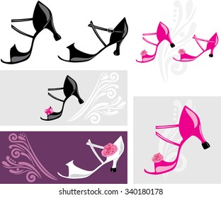 Dance shoes. Elements for design. Vector