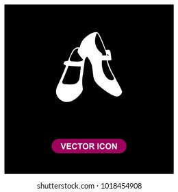 Dance shoes vector icon, flat style isolated